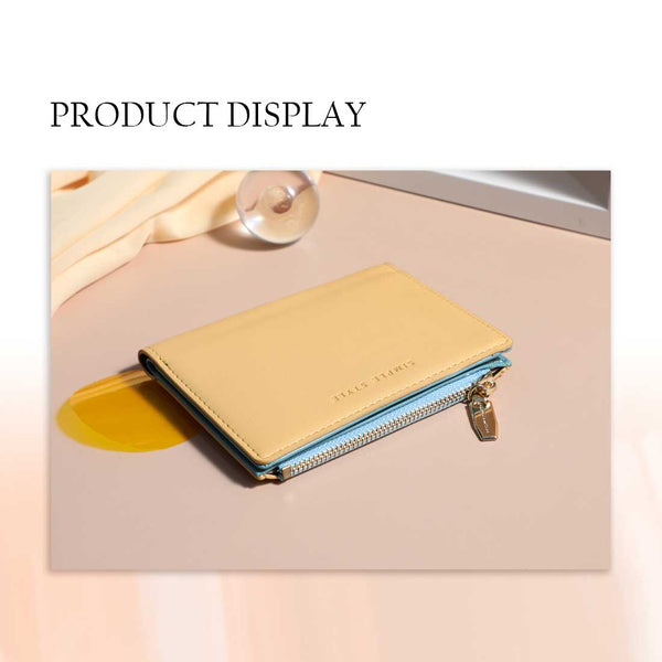 MINISO Dompet Wanita Pendek Kecil Lipat Ritsleting Simple Korea Elegant