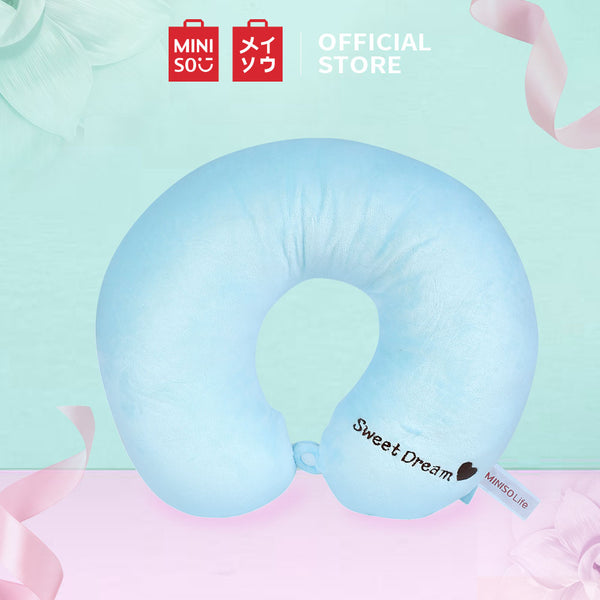 Miniso  Simple Bantal Leher, U-Shaped Neck Pillow Travel Bantal Nyaman  Imut lembut Bantal Leher Unisex
