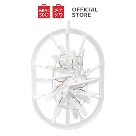 MINISO Gantungan Kaos Kaki Klip Jepitan Bentuk Lingkaran Multifungsi Kecil 8 Klip Kecil