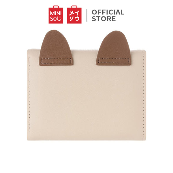 MINISO Dompet Wanita Pendek Kecil Lipat Motif Lucu Karakter Hitam Putih