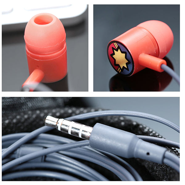 MINISO Marvel Earphone In Ear / Earbud / Headset / Headphone Hp Lucu Kabel Gaming Android Warna Stereo Noise Cancelling With Mic Mikrofon Jawab Akhiri Panggilan Bass Dengan Tempat Tas Earphone