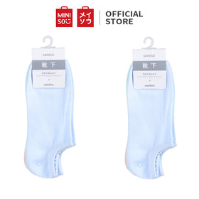 Miniso Kaos Kaki Wanita 3 Pairs, Women’s Solid Color Low-cut Socks