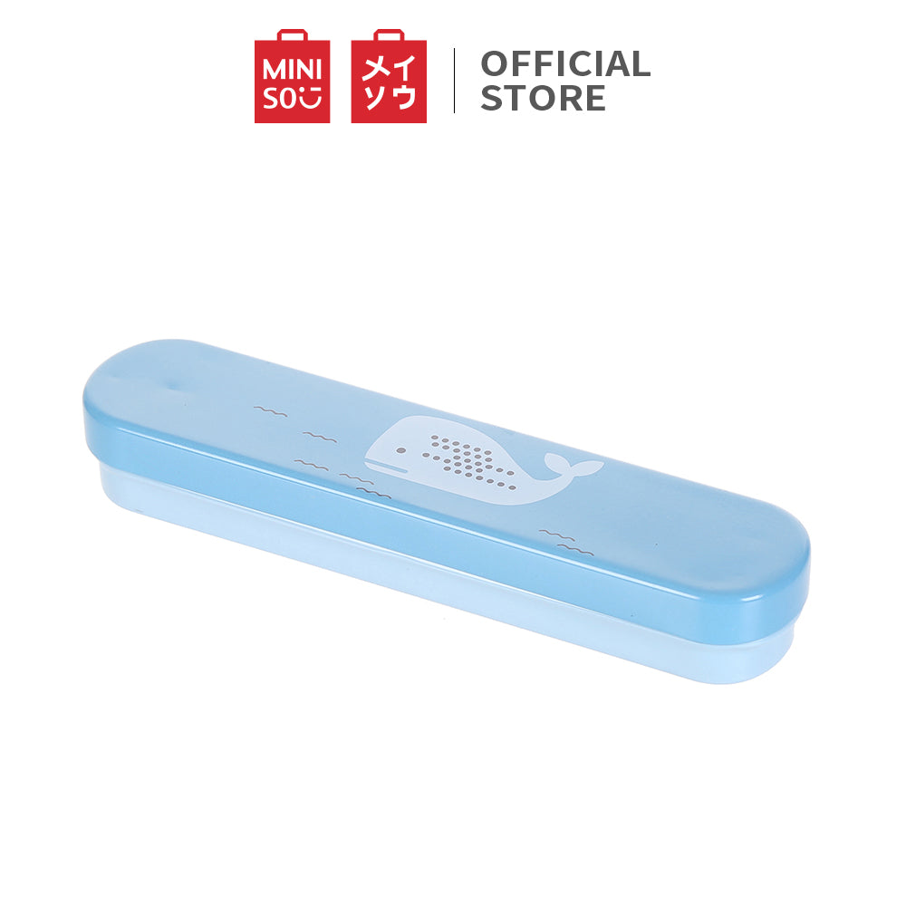 MINISO Set Alat Makan 3 Pack Sendok Garpu Sumpit Anak Peralatan Makan Tebal Stainless Steel Spoon Fork Chopsticks Travel