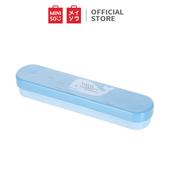 MINISO Set Alat Makan 3 Pack Sendok Garpu Sumpit Anak Peralatan Makan Tebal Stainless Steel Spoon Fork Chopsticks Travel