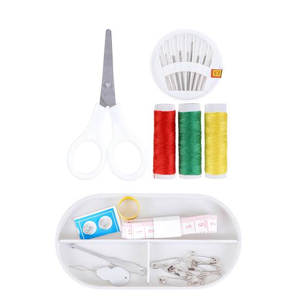 MINISO Kotak Benang Jahit / Alat Jahit Lengkap / Peralatan Jarum Satu Set Sewing Box Meteran Gunting Kancing Peniti