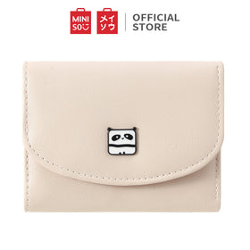 MINISO Dompet Wanita Kecil Lipat Tas Mini Pendek Tempat Kartu Dan Uang Koin Wallet Organizer Anak Perempuan Remaja Cewek Kulit PU Lucu Karakter Kasual