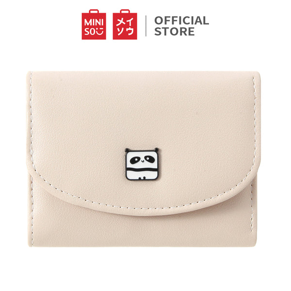MINISO Dompet Wanita Kecil Lipat Tas Mini Pendek Tempat Kartu Dan Uang Koin Wallet Organizer Anak Perempuan Remaja Cewek Kulit PU Lucu Karakter Kasual