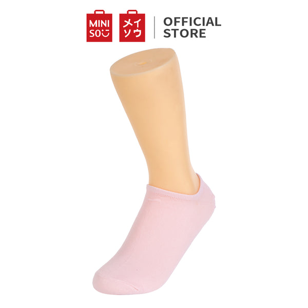 Miniso Kaos Kaki Wanita 3 Pairs, Women’s Solid Color Low-cut Socks