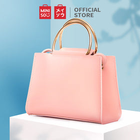 MINISO Tas Selempang Wanita Handbag Tas Jinjing Sling Bag Crossbody Bag Kulit PVC Wanita Remaja Anak Perempuan Pesta Terbaru 2020 Polos Kekinian Elegan