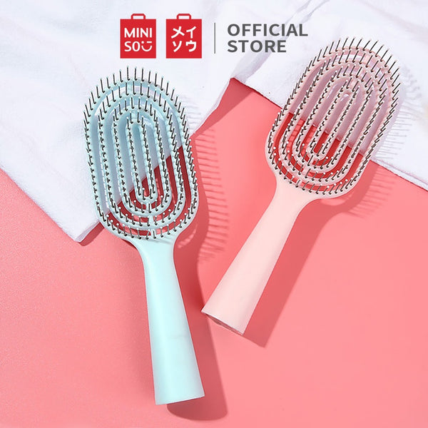 Miniso official Vertical self-cleaning long-handled curling comb/massage comb