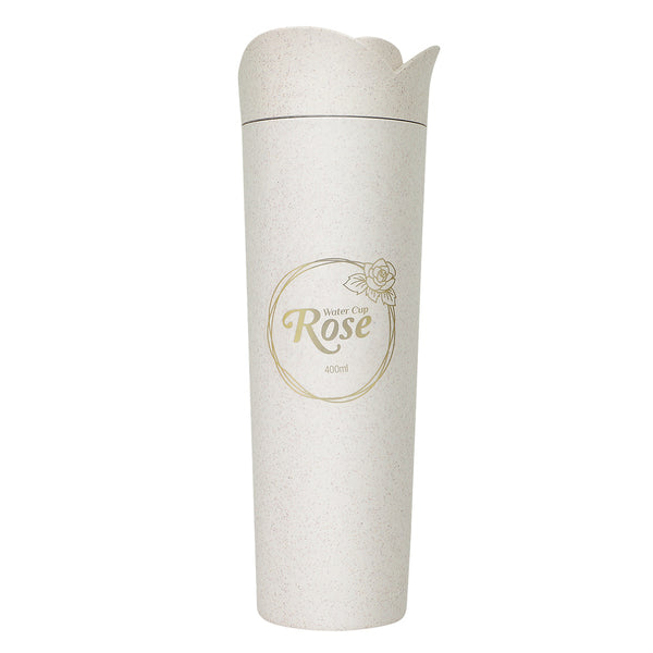 MINISO Tumbler Plastik Mawar Portable Kontainer Water Bottle air 400ml 14oz
