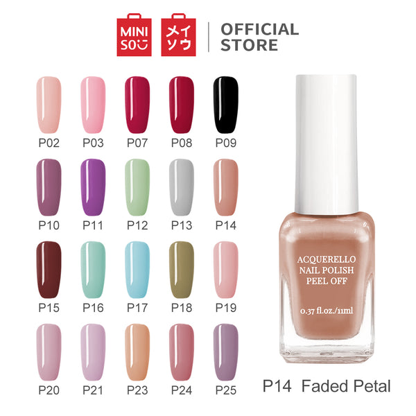 MINISO 11ML Cat Kuku Kutek Glossy Peel Off Dapat merobek cat kuku Kutek Gel Nail polish