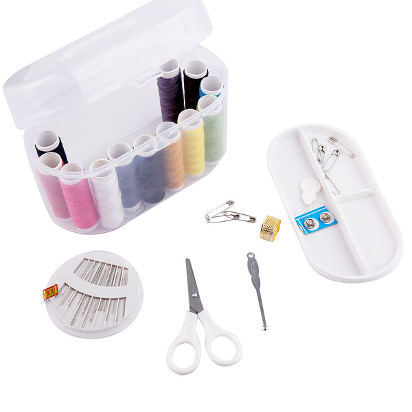 MINISO Kotak Benang Jahit / Alat Jahit Lengkap / Peralatan Jarum Satu Set Sewing Box Meteran Gunting Kancing Peniti