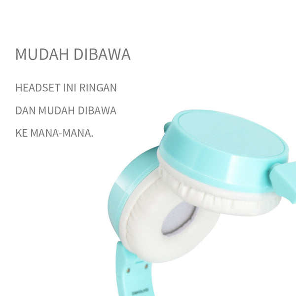 MINISO Headset Earphone Headphone  Gaming Dilipat Original Stereo Kebisingan Membatalkan Portable Simple