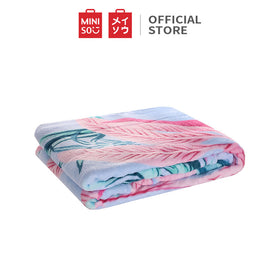 MINISO Selimut Blanket Bulu Lembut Halus 100x140cm Motif Hutan Hujan Tropis