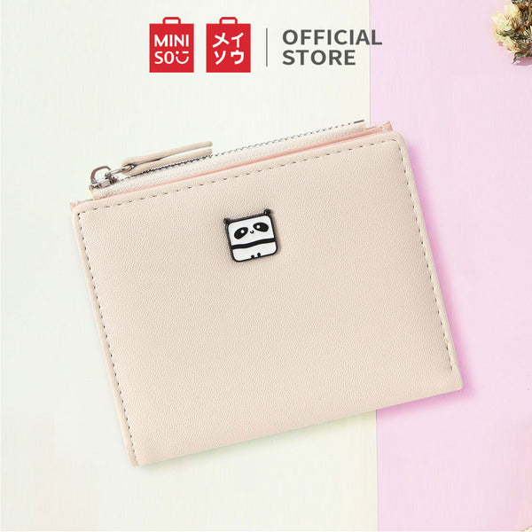 MINISO Dompet Wanita Pendek Zipper Wallet Simple Motif Kecil Lucu