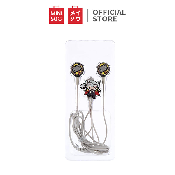 MINISO Marvel Earphone In Ear / Headset / Earbud / Headphone Hp Karakter Lucu Kabel Gaming Android Warna Stereo Noise Cancelling Bass With Mic Mikrofon Jawab Akhiri Panggilan Penyesuaian Kabel