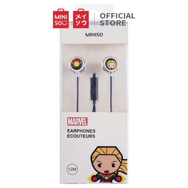MINISO Marvel Earphone In Ear / Headset / Earbud / Headphone Hp Lucu Kabel Gaming Android Warna Stereo Noise Cancelling Bass With Mic Mikrofon Jawab Akhiri Panggilan