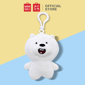 MINISO We Bare Bears Gantungan Tas Kunci Liontin Hiasan 6x8x10cm Perhiasan Keychain Plush Charm Aksesoris Tas Dompet Wanita Acces Boneka Karakter Verisi Q Lucu Terkenal  Original Kreatif Asli Kartun Beruang Cute