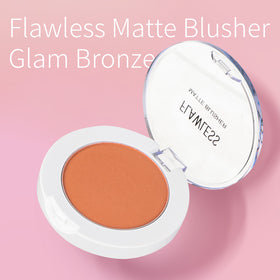 Miniso Official Flawless Matte Blusher, Glam Bronz,  Rose Blush On Powder, Perona Pipi, Brand Mineral Blush on Smooth Muscle Flawless Palette Face - LIVESTREAM