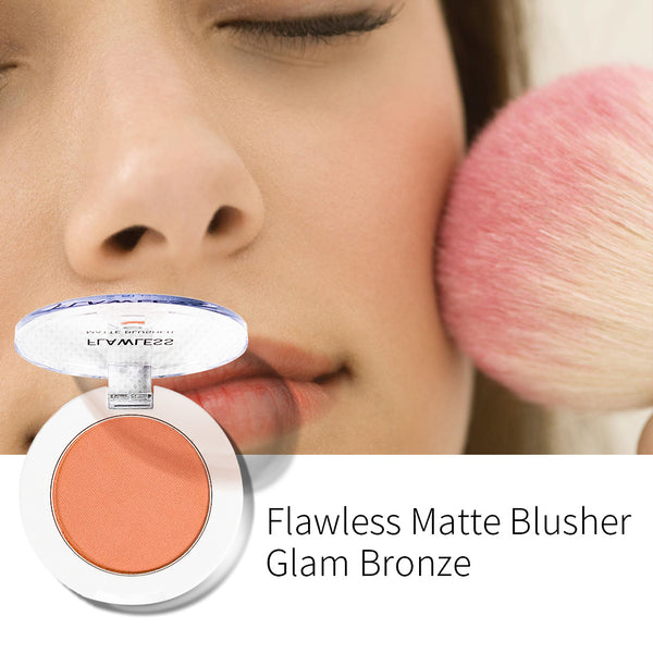 Miniso Official Flawless Matte Blusher, Glam Bronz,  Rose Blush On Powder, Perona Pipi, Brand Mineral Blush on Smooth Muscle Flawless Palette Face - LIVESTREAM