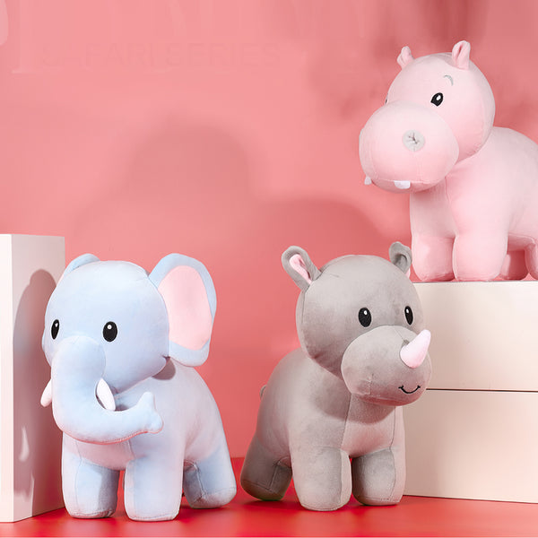 MINISO Boneka Mainan Safari Series 25cm Anak Perempuan Laki-laki Lucu Imut Unik Karakter Beranak Hewan Binatang Hadiah Cute Plush Toy Lembut