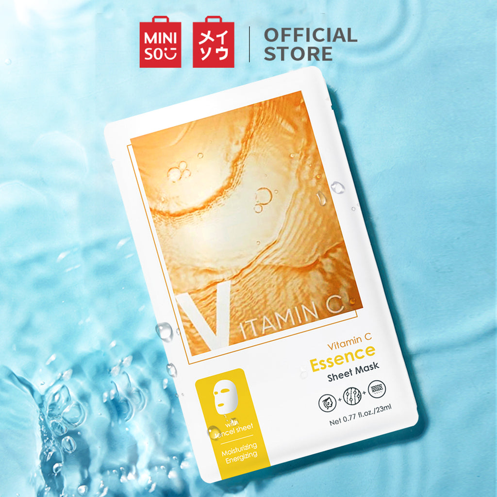 Miniso Masker Wajah Essence Sheet Mask Kolagen/Vitamin C/Vitamin E