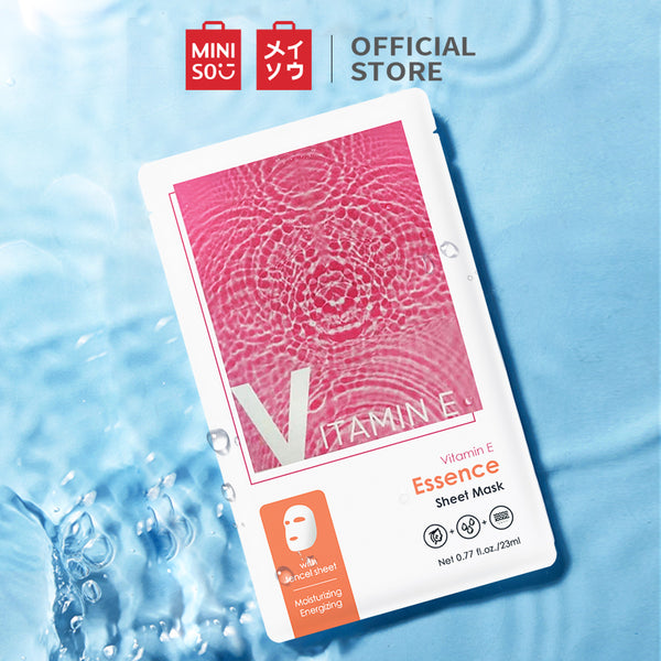 Miniso Masker Wajah Essence Sheet Mask Kolagen/Vitamin C/Vitamin E
