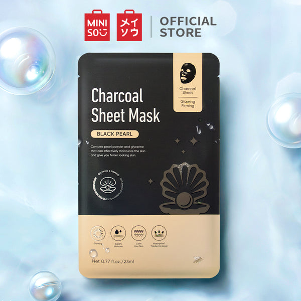 Miniso Masker Wajah Essence Sheet Mask Mutiara Hitam/Teh Hitam/Siput Hitam