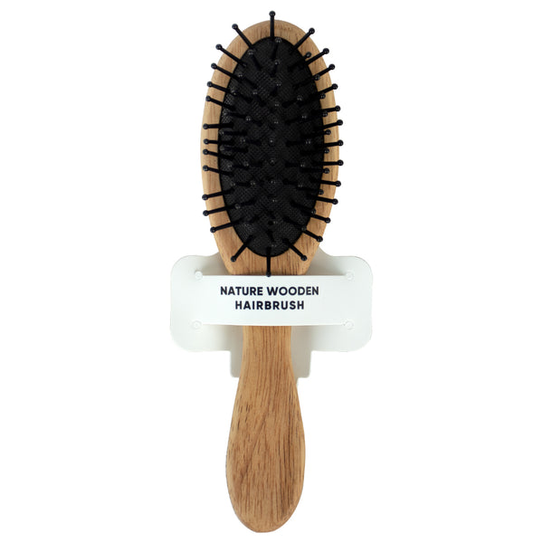 MINISO Sikat Rambut Bantal Udara Kayu Alam Kecil