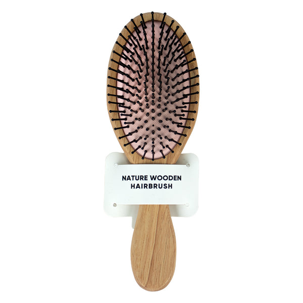 MINISO Sikat Rambut Bantal Udara Kayu Alam Medium