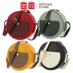 MINISO Tas Selempang Wanita Sling Bag  Vintage Crossbody Bag  Fashion Style Elegan Original Korea