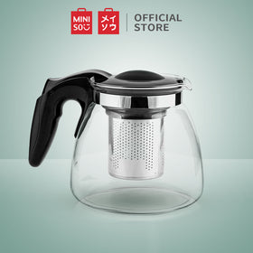MINISO Teko Kaca 900ml Tahan Panas Kaca Teh Saringan Teapot Tea Pot