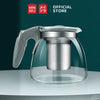 MINISO Teko Kaca 900ml Tahan Panas Kaca Teh Saringan Teapot Tea Pot