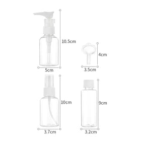 MINISO Travel Bottle Set 5 Pcs MX0180 Transparan Botol Spray Semprot Kosong Lotion Travel Bottle Kecil Mini Multifungsi Makeup