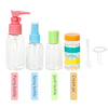 Miniso Official travel botol 6 Pieces Colorful Traveling Bottle Set