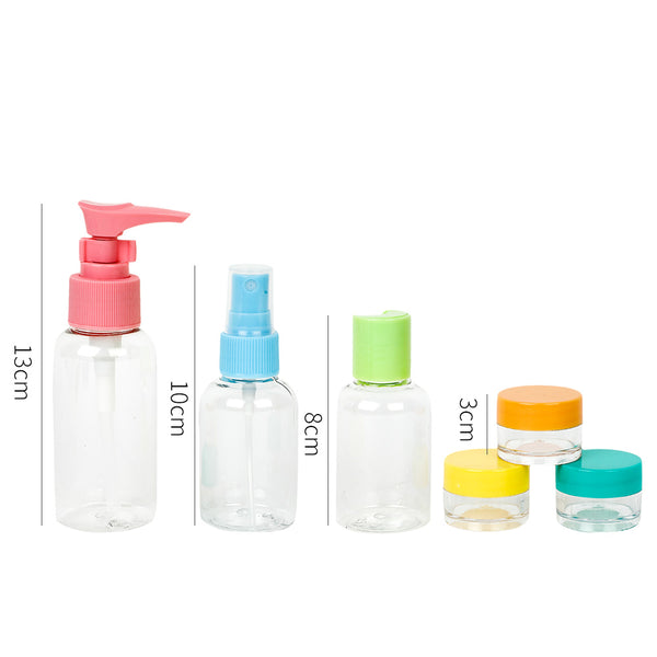 Miniso Official travel botol 6 Pieces Colorful Traveling Bottle Set