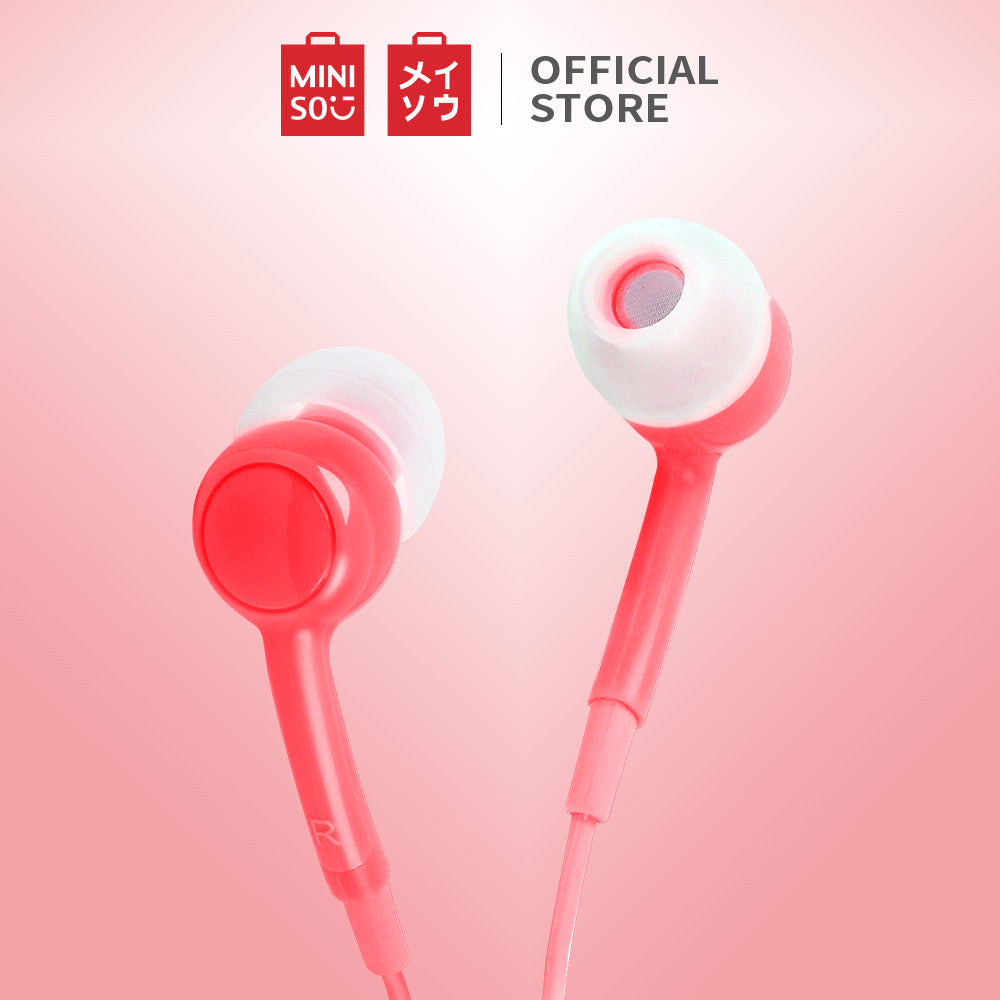 MINISO Earphone in Ear Earbuds Silikon Headphone Kabel Noise Cancelling Awet Universal