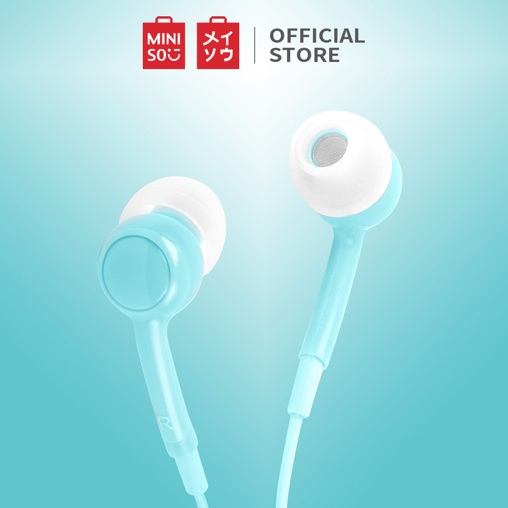 MINISO Earphone in Ear Earbuds Silikon Headphone Kabel Noise Cancelling Awet Universal