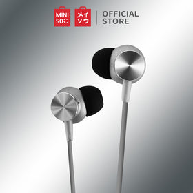 MINISO Headset Earphone Headphone CD Pattern Hi-fi Kabel Control Mic Microphone Earbuds In Ear  Awet Universal Stereo Kabel Cable Jawab Akhiri Panggilan Musik Hp Laptop PC Original Bass Gaming Wanita Pria Simple Masuk Telinga