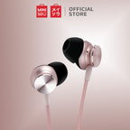 MINISO Headset Earphone Headphone CD Pattern Hi-fi Kabel Control Mic Microphone Earbuds In Ear  Awet Universal Stereo Kabel Cable Jawab Akhiri Panggilan Musik Hp Laptop PC Original Bass Gaming Wanita Pria Simple Masuk Telinga