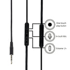 MINISO Headset Earphone Kabel Earbuds In Ear Headphone Classic Klasik Stereo Extra Bass Musik Noise Cancelling Awet Universal Dengan Mic Mikropon Microphone Volume Control Jawab Akhiri Panggilan Musik Hp Laptop PC Original Bass Gaming Wanita Pria Simple M