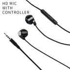 MINISO Headset Earphone Kabel Earbuds In Ear Headphone Classic Klasik Stereo Extra Bass Musik Noise Cancelling Awet Universal Dengan Mic Mikropon Microphone Volume Control Jawab Akhiri Panggilan Musik Hp Laptop PC Original Bass Gaming Wanita Pria Simple M