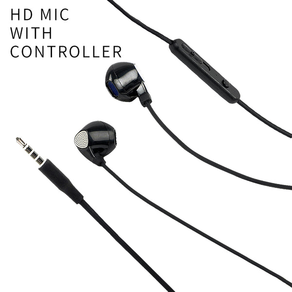 MINISO Headset Earphone Kabel Earbuds In Ear Headphone Classic Klasik Stereo Extra Bass Musik Noise Cancelling Awet Universal Dengan Mic Mikropon Microphone Volume Control Jawab Akhiri Panggilan Musik Hp Laptop PC Original Bass Gaming Wanita Pria Simple M