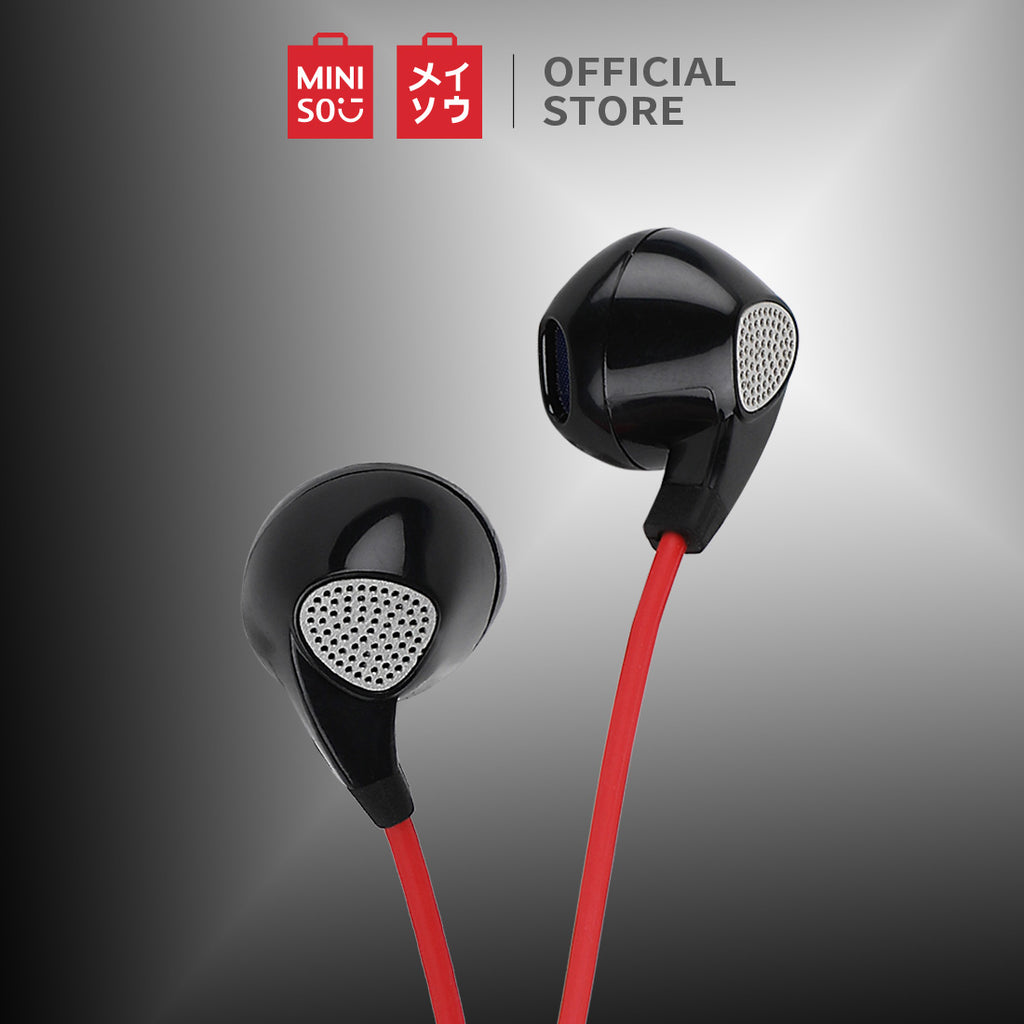 MINISO Headset Earphone Kabel Earbuds In Ear Headphone Classic Klasik Stereo Extra Bass Musik Noise Cancelling Awet Universal Dengan Mic Mikropon Microphone Volume Control Jawab Akhiri Panggilan Musik Hp Laptop PC Original Bass Gaming Wanita Pria Simple M