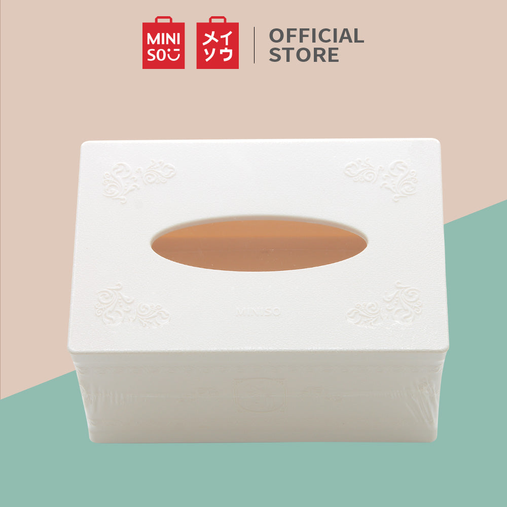 MINISO kotak tissue meja Relief Patterns tissue box, Dispenser Tissue ...