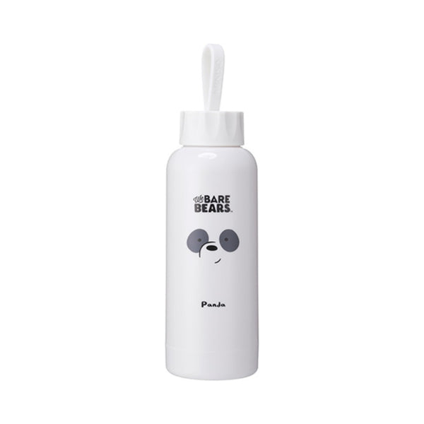 MINISO X We Bare Bears Botol Minum Air Kaca Karakter Lucu Gelas Bottle 300ml