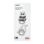 MINISO Smart Grip Ring Holder Phone Mobile Stand HP We Bare Bears 2 Pcs