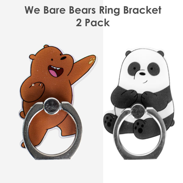 MINISO Smart Grip Ring Holder Phone Mobile Stand HP We Bare Bears 2 Pcs
