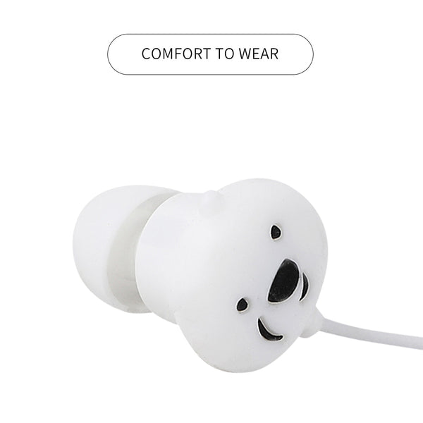 MINISO Earphone in Ear Barebear Earbuds Silikon Headphone Kabel Noise Cancelling Awet Universal